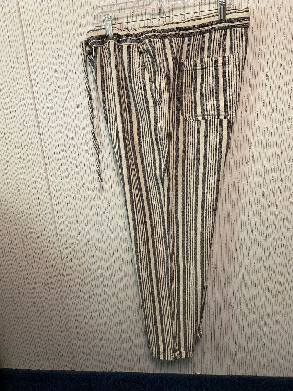 Old Navy XL wide Leg Striped Drawstring Trousers - Black & White - Picture 4 of 9